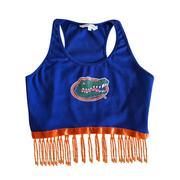 Florida Emerson Krypto Racerback with Rhinestone Fringe Tank Top